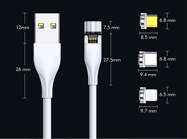 三合一磁吸数据线